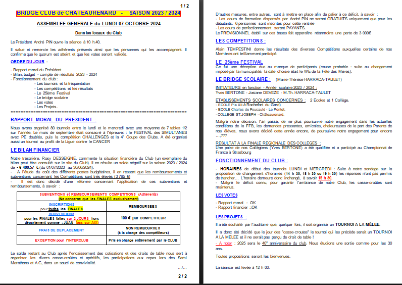 Ag compte rendu